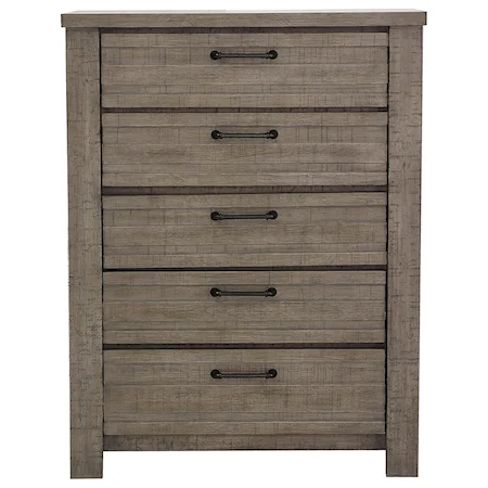 5 Drawer Chest with Oversized Hardware